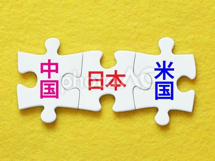 日本とアメリカと中国の関係　イメージ素材 日本,中国,米国の写真素材