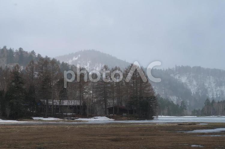 冬の尾瀬 冬,雪山,登山の写真素材