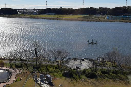 手賀沼 利根川水系 手賀沼,利根川水系,利根川水系の湖沼の写真素材