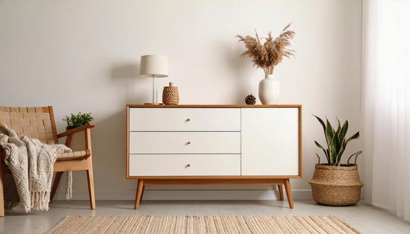 チェストと椅子 チェストと椅子の写真