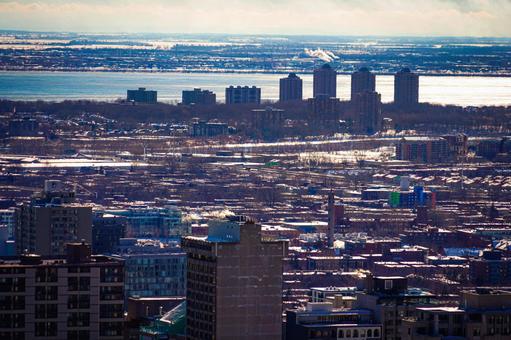 Winter cityscape and river, JPG Winter cityscape and river, JPG