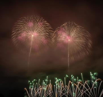 第22回　こうのす花火大会 こうのす花火大会,花火,fireworksの写真素材