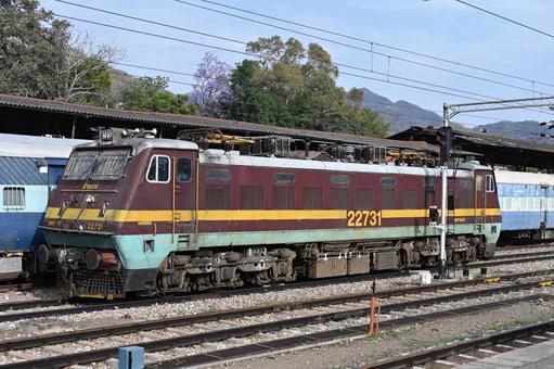 インド 機関車 インド 機関車 インド,景色,鉄道の写真素材