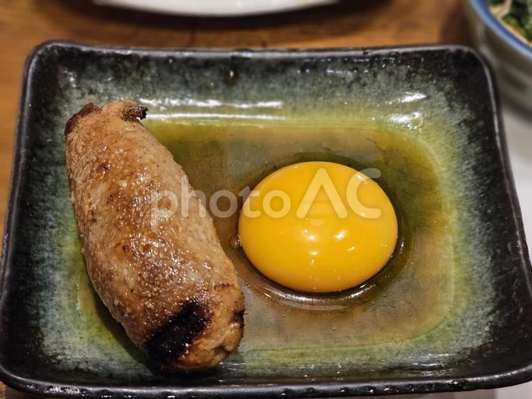 やきとり つくね,焼鳥,たまごの写真素材