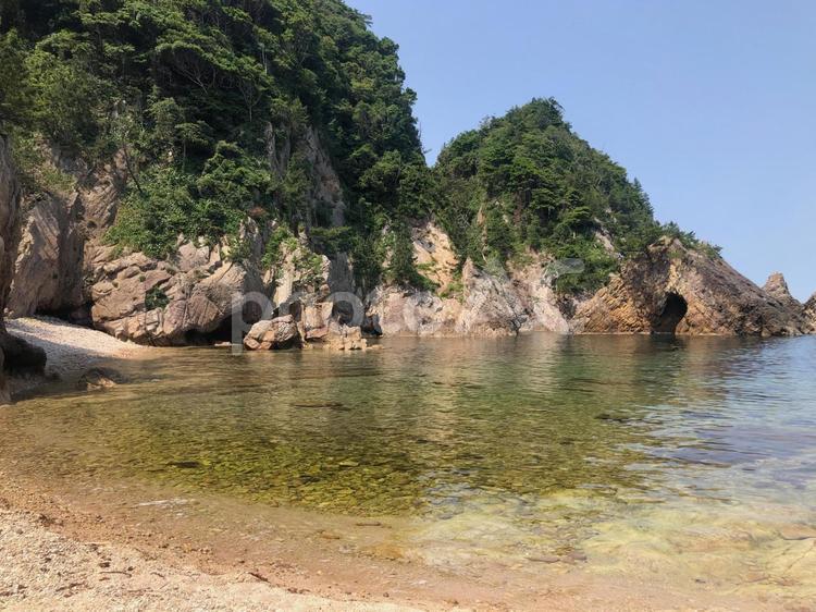 鳥取県浦富海岸　城原海岸にて④ 自然,風景,景色の写真素材