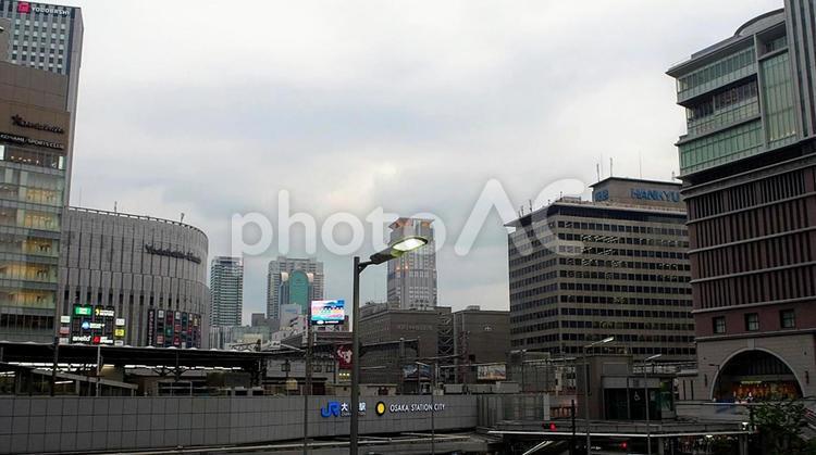 JR西日本・大阪駅と駅前の風景（大阪市） 大阪駅,大阪市,北区の写真素材