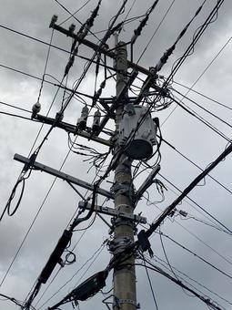 電柱電線6967 電柱電線6967の写真