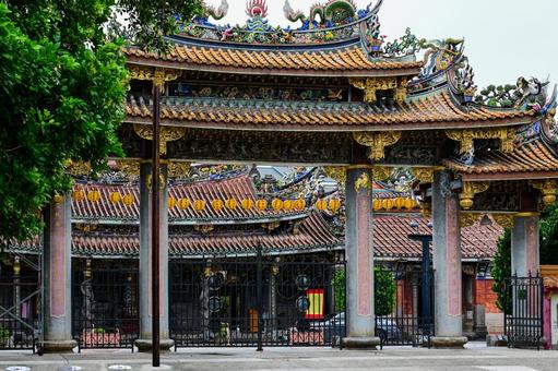 台湾・台北 大龍峒保安宮 台湾,台北,大龍峒の写真素材
