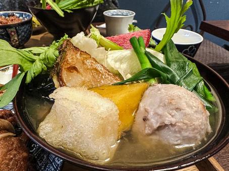 大きな具材のお味噌汁 味噌,味噌汁,野菜の写真素材