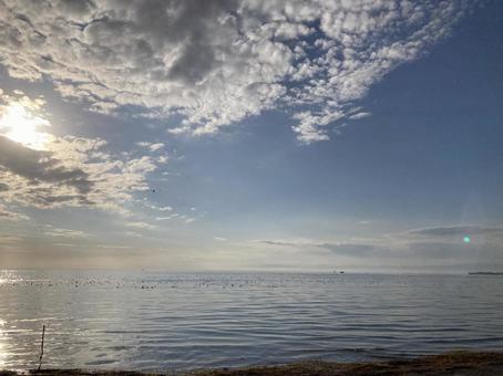 空と湖 空と湖の写真