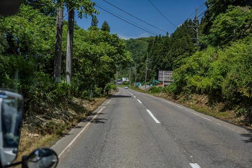 新潟県ドライブ 新潟県ドライブ ドライブ,車窓,車の写真素材