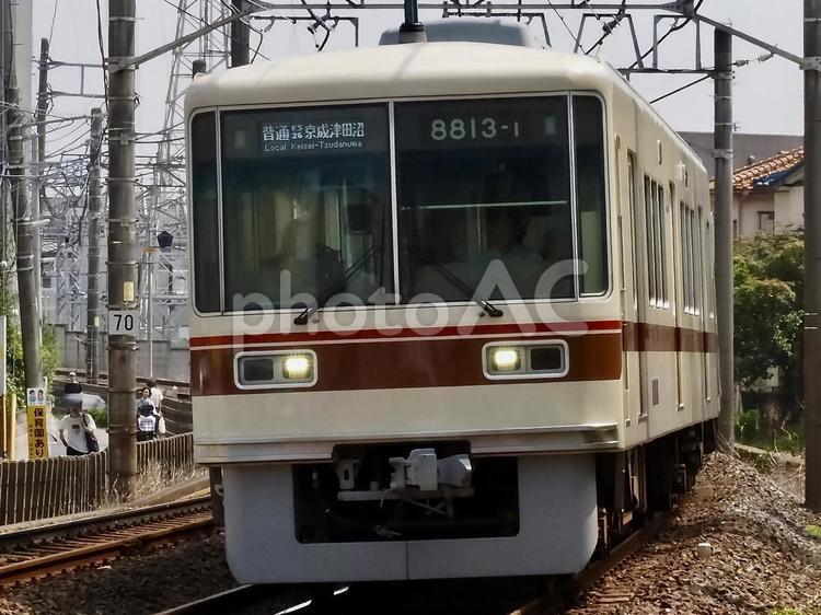 京成松戸線 8800形 登場時塗装 松戸線,京成松戸線,8800形の写真素材