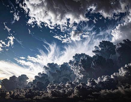 曇り空の風景 曇り空の風景の写真