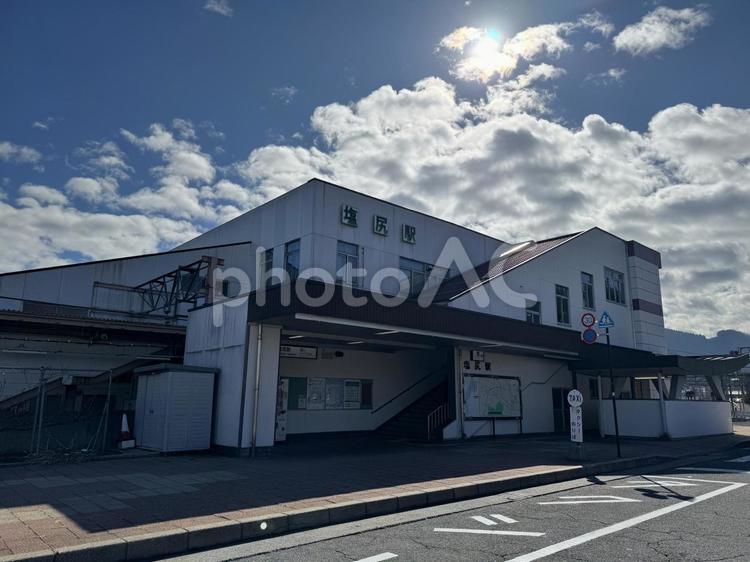 長野県塩尻市　塩尻駅　西口 塩尻駅,駅,ステーションの写真素材