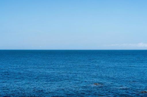 水平線と青い空 水平線と青い空 水平線,駿河湾,青空の写真素材