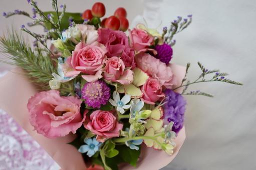 秋の華やかなカラフルブーケ 秋,花束,ブーケの写真素材