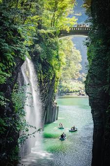 宮崎県　高千穂峡の風景 高千穂峡,宮崎,九州の写真素材
