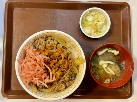 特盛牛丼セット 特盛牛丼セットの写真
