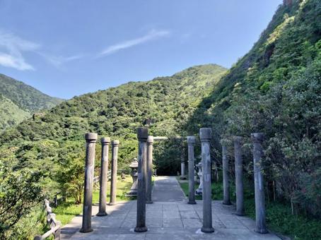 黄金神社(金瓜石神社) 跡 金瓜石神社,黄金神社,金瓜石社の写真素材