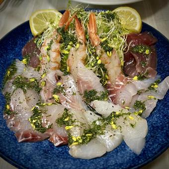 Seasonal seafood carpaccio, JPG Seasonal seafood carpaccio, JPG