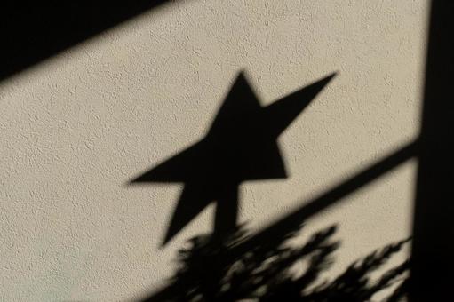 星飾りの影 クリスマス,影,シルエットの写真素材