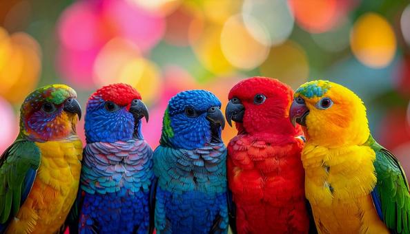 カラフル、極彩色の鳥の写真 カラフル、極彩色の鳥の写真の写真