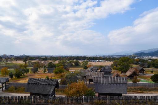 吉野ヶ里遺跡の眺望 吉野ヶ里遺跡の眺望 吉野ヶ里遺跡,佐賀県,吉野ヶ里町の写真素材