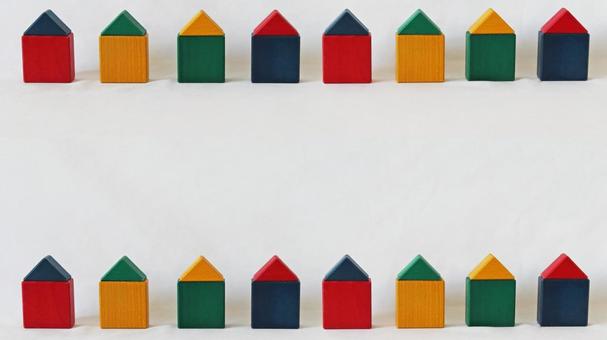 住宅街のイメージ2 住宅街のイメージ2 フレーム,建売住宅,可愛いの写真素材