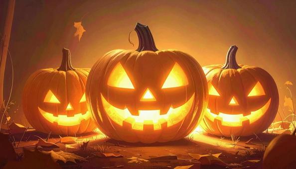 光るジャック・オ・ランタン ハロウィン 光るジャック・オ・ランタン ハロウィンの写真