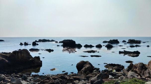日本海 日本海,福井県,岩の写真素材
