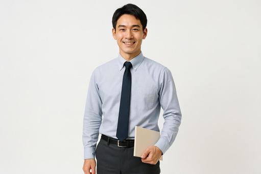 若い男性高校教師の笑顔 若い男性高校教師の笑顔の写真