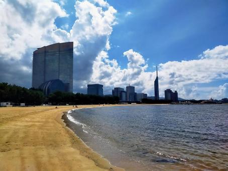 海と空 海と空 福岡,百道浜,海の写真素材