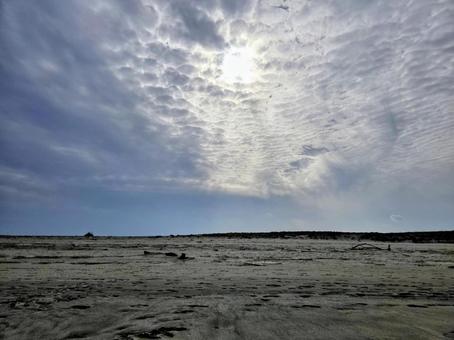 砂浜と空の写真