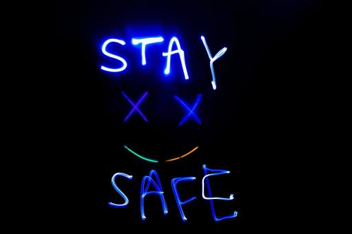 Stay safe, lumière, peinture claire, peinture, JPG