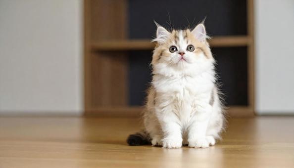 ふわふわの子猫 ふわふわの子猫の写真