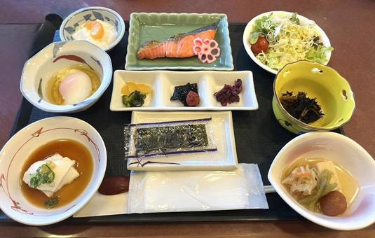 旅館の朝食 旅館の朝食 旅館の朝食,朝食,和食の写真素材