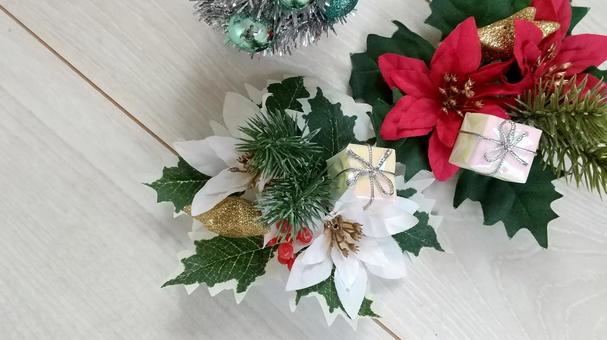 テーブルリース 装飾,輪,クリスマスの写真素材