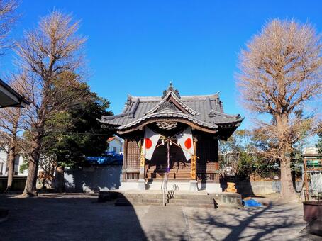下今井香取神社・正月の初詣・江戸川区葛西 冬,初詣,下今井香取神社の写真素材