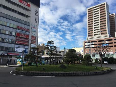 東海道線運休中の沼津駅 沼津駅,沼津,駅前の写真素材