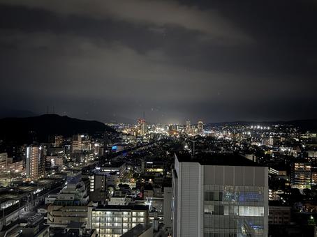 静岡駅から東方面の夜景 静岡,駅,夜の写真素材