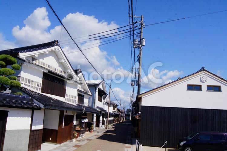 木綿街道の色 景色,風景,空の写真素材