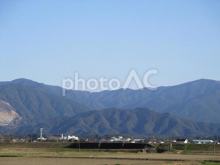 田舎の風景・山1 田舎,風景,自然の写真素材