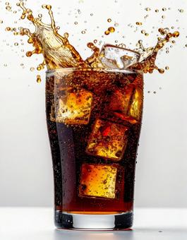 飛び散るコーラ 飛び散るコーラの写真