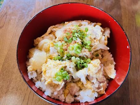 親子丼 丼,親子,食べ物の写真素材