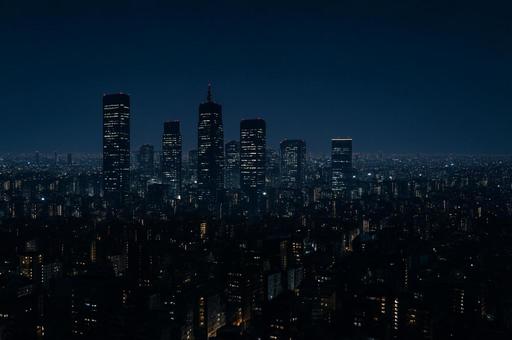 高層ビルが輝く夜の都市風景 高層ビルが輝く夜の都市風景の写真