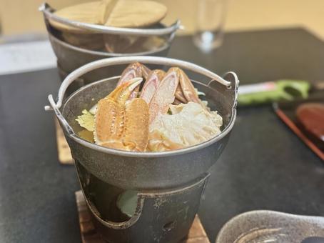 蟹しゃぶ 蟹しゃぶ,白菜,松葉蟹の写真素材