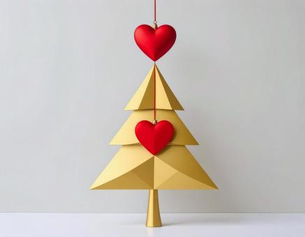 ペーパークラフトのクリスマスツリー ペーパークラフトのクリスマスツリーの写真