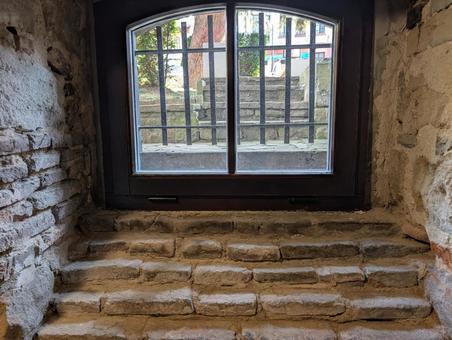 窓 窓,レトロ,ガラスの写真素材