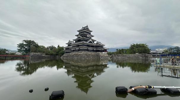 松本城 松本城,天守閣,城の写真素材