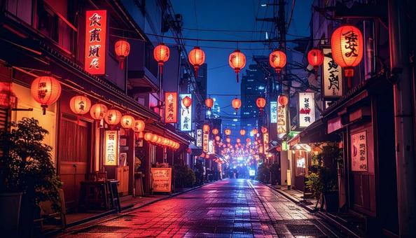 屋台の街並みイメージ 屋台の街並みイメージの写真